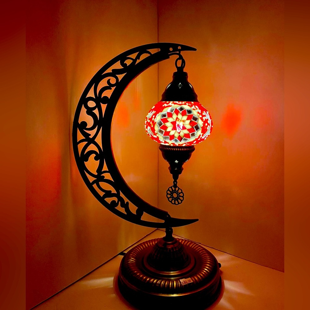 Handmade Turkish moon lamp